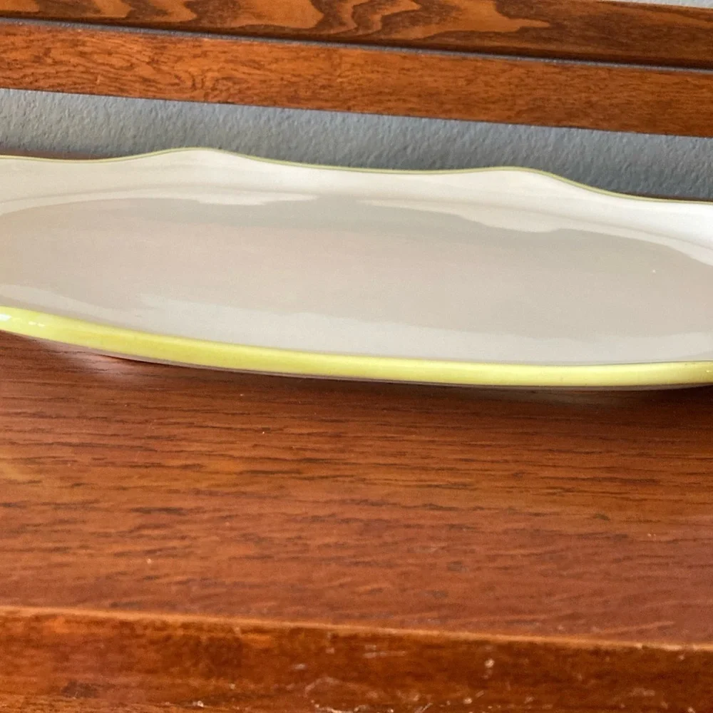 Vintage‎ Vietri Italy Hand Painted Serving Tray Water Garden